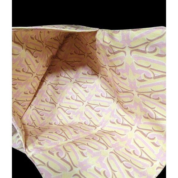 Agua by Agua Bendita Pink And Yellow Monogram Canvas Clutch - Picture 3 of 8